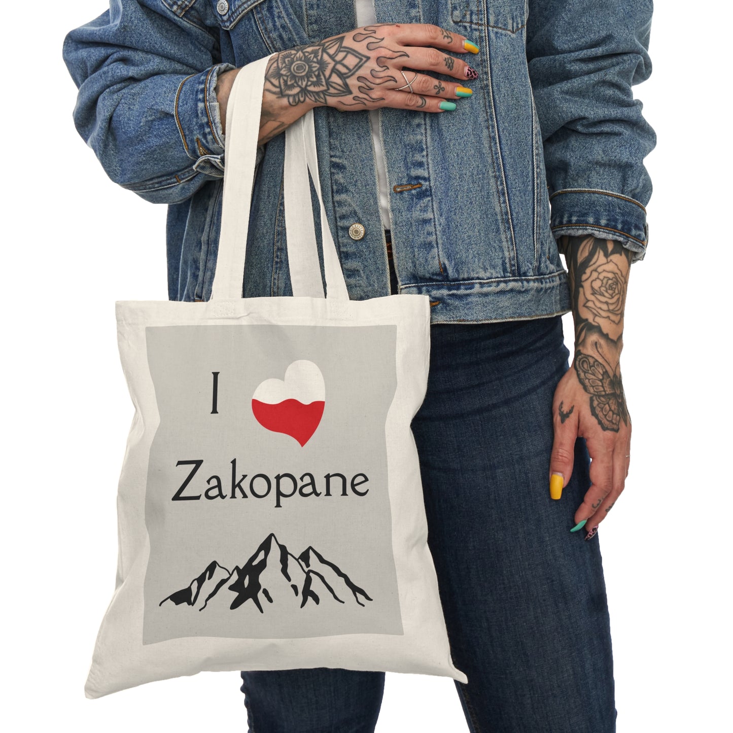 Natural Tote Bag Poland Zakopane Double Sided
