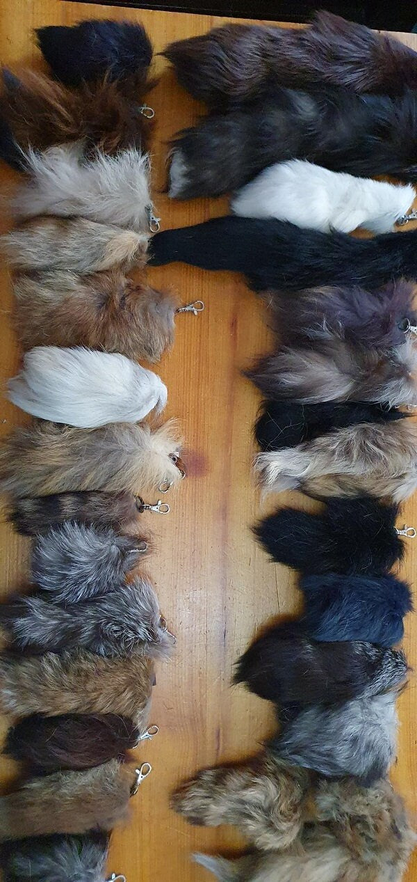 Fur Fox Tail's, Fox Fur Accessoire Keychain Tassel's Fashion Bag Tag Différentes tailles