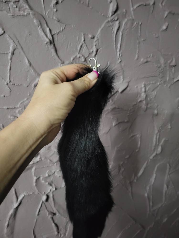 Authentic Fox Tail Classy Keychain Perfect Bag/Key Accessory Perfect Gift (12) - 42 cm